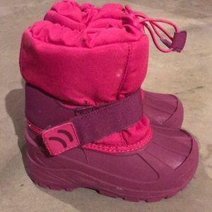 Purple and Pink Snow Boots